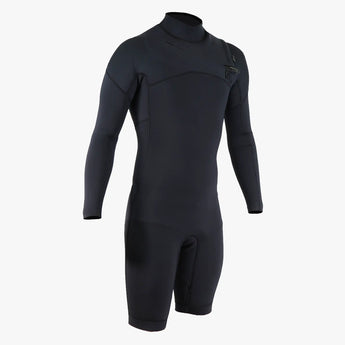 Mens - 2mm Chest-Zip Long Arm Short Leg Wetsuit